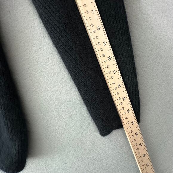 I.B. Diffusion Black Silk Angora Lambswool Cardigan Long Sleeve Sweater Size M - Picture 9 of 9